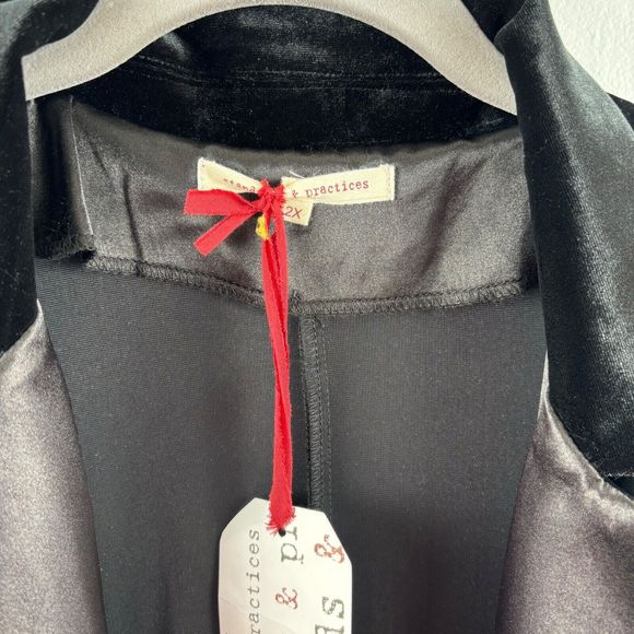 Standards & Practices Womens Freya Coat Dress Black 2X Polyester Blend Maxi Wrap - Picture 10 of 12